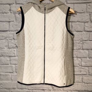 Tommy Hilfiger quilted sweater vest with hood